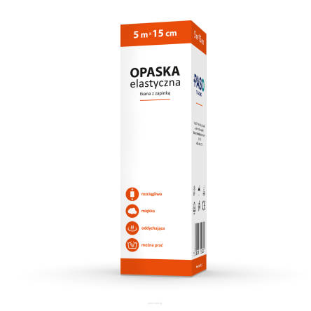 Opaska elastyczna tkana - PASO 5m x 15cm